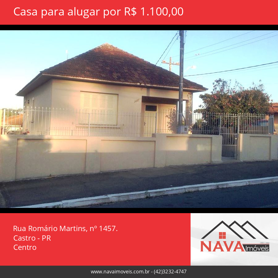 Casa para alugar em Castro PR | Nava Imóveis