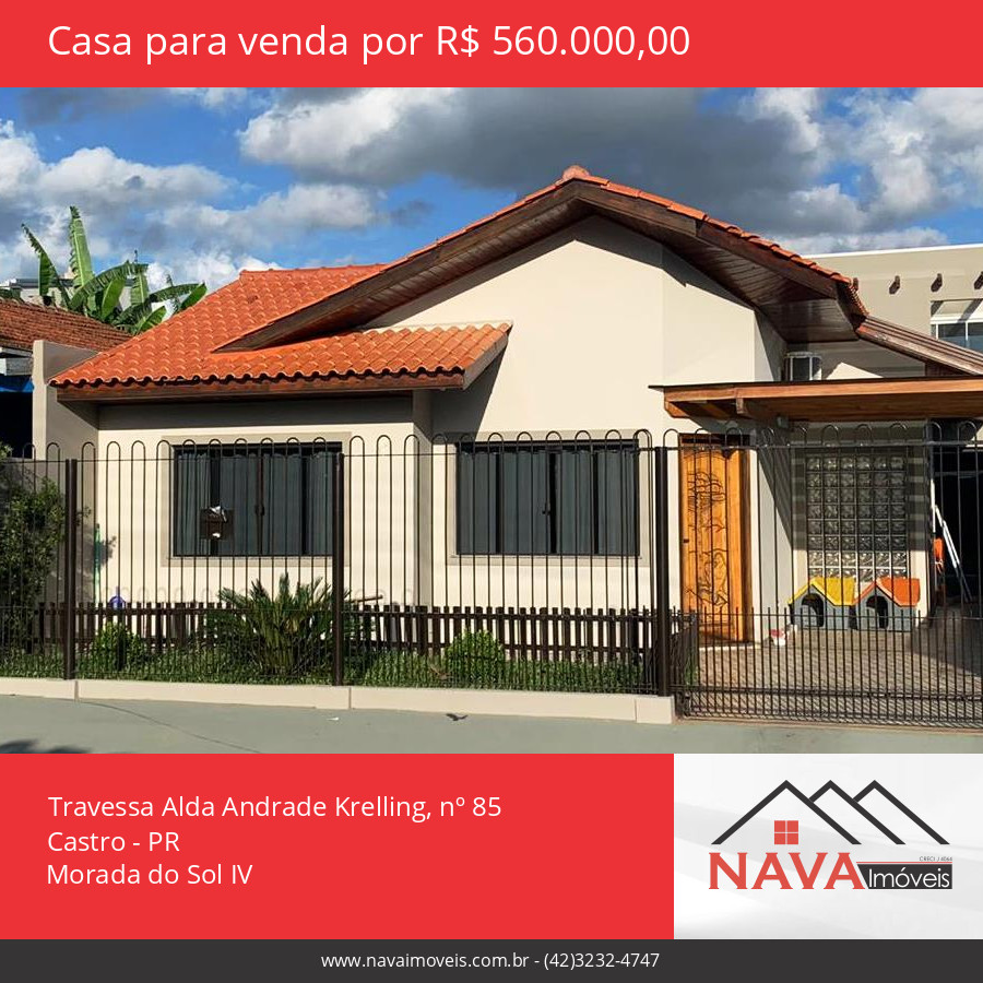 Casa para venda em Castro PR | Nava Imóveis