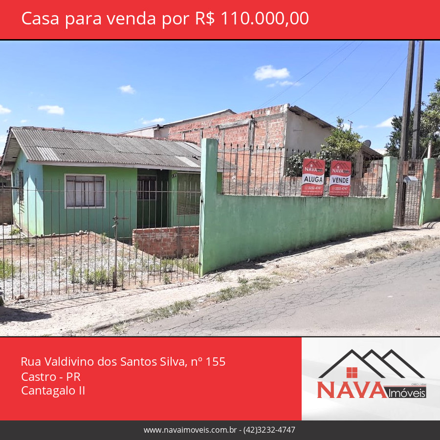 Casa para venda em Castro PR | Nava Imóveis